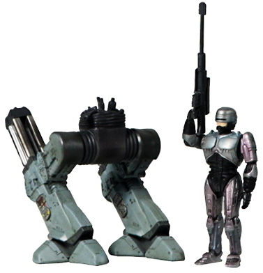 Robocop and ED-209 mini figure set