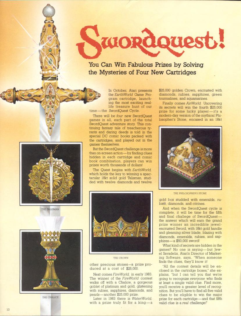 Atari Swordquest Prize Ad